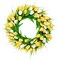 20-Inch Silk Tulip Wreath for Front Door – Artificial Spring & Summer Floral Wreath with Greenery for Window, Wall, Wedding, Valentine’s Day & All-Season Home Décor